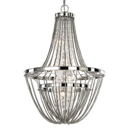 Couler Polished Nickel 4 Light Chandelier